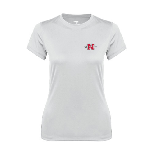  Womens White Performance Tee - Official Logo