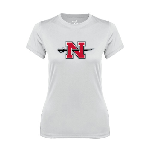  Womens White Performance Tee - Official Logo