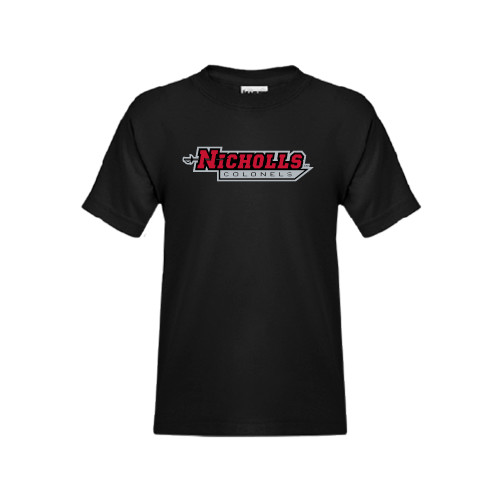 Youth Black T Shirt - Nicholls Colonels