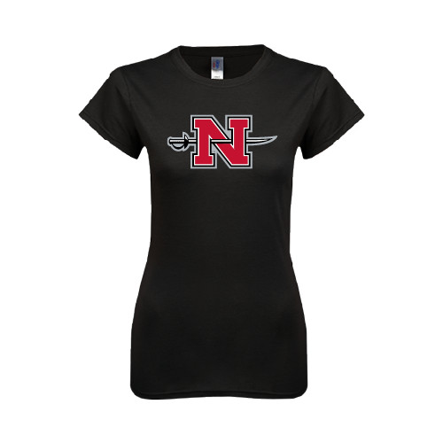  Next Level Womens Black Boyfriend Tee - Official Logo