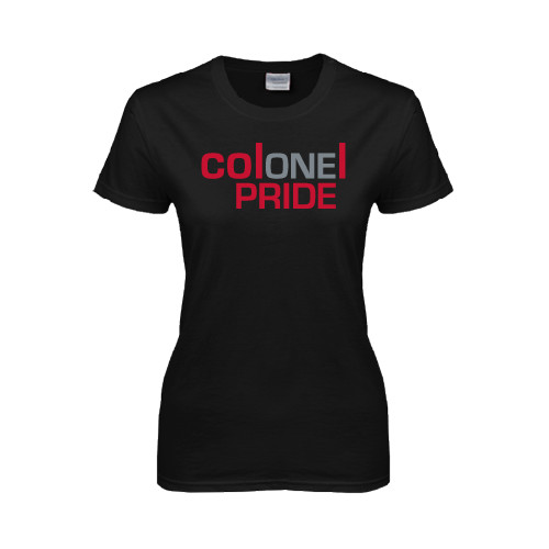  Womens Black Short Sleeve Tee - Colonel Pride One Pride