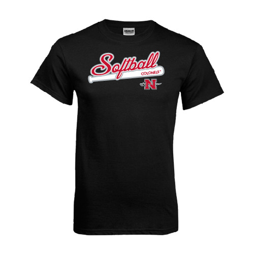  Black T Shirt - Softball Script