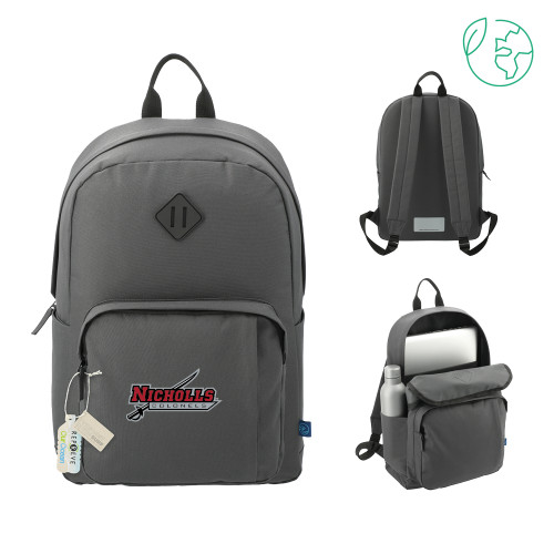  Repreve Ocean Charcoal Everyday Computer Backpack - Nicholls Colonels-Sword