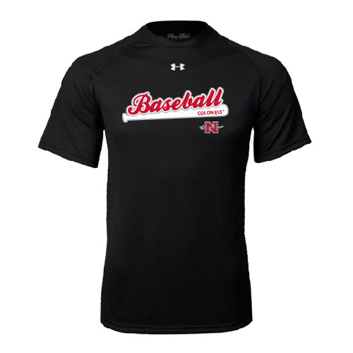  Under Armour Black Tech Tee - Baseball Script