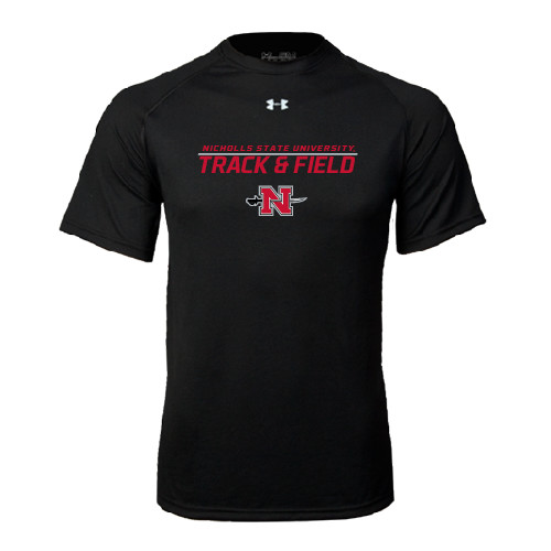  Under Armour Black Tech Tee - Track & Field Stacked
