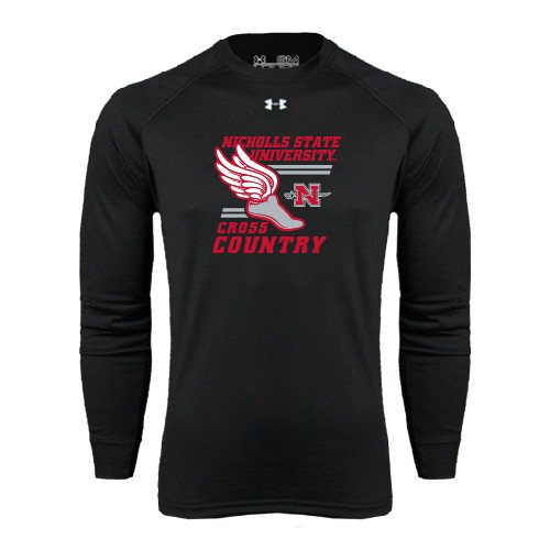  Under Armour Black Long Sleeve Tech Tee - Cross Country Winged Shoe