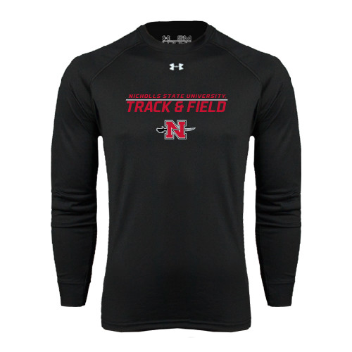  Under Armour Black Long Sleeve Tech Tee - Track & Field Stacked