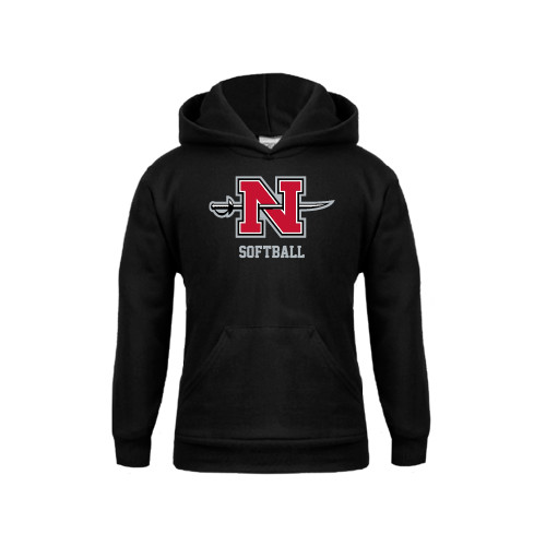  Youth Black Fleece Hoodie - Softball