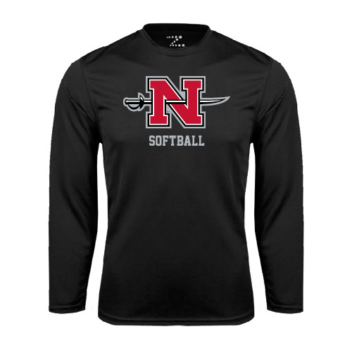  Black Performance Long Sleeve Shirt - Softball