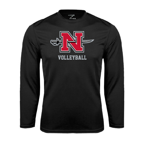  Black Performance Long Sleeve Shirt - Volleyball
