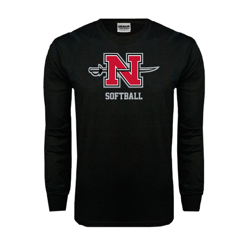  Black Long Sleeve T Shirt - Softball