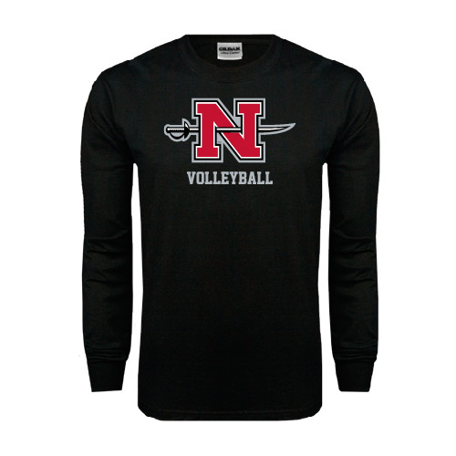  Black Long Sleeve T Shirt - Volleyball