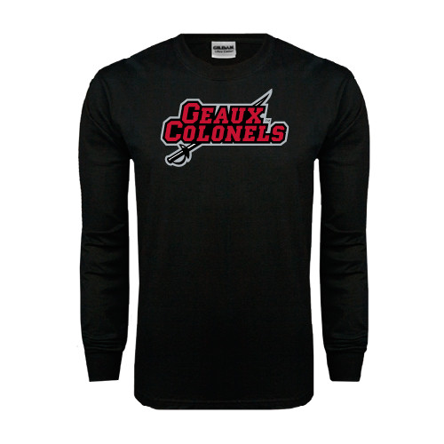  Black Long Sleeve T Shirt - Geaux Colonels-Sword