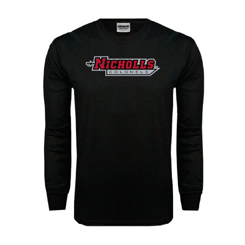  Black Long Sleeve T Shirt - Nicholls Colonels