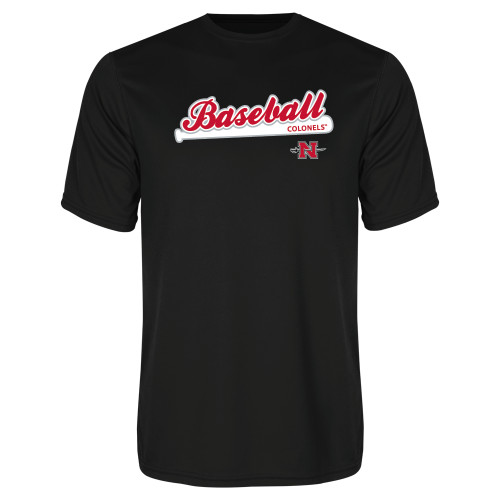  Black Performance Tee - Baseball Script