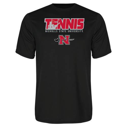  Black Performance Tee - Tennis w/ Player