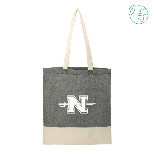  Split Recycled Black Cotton Twill Convention Tote - Official Logo