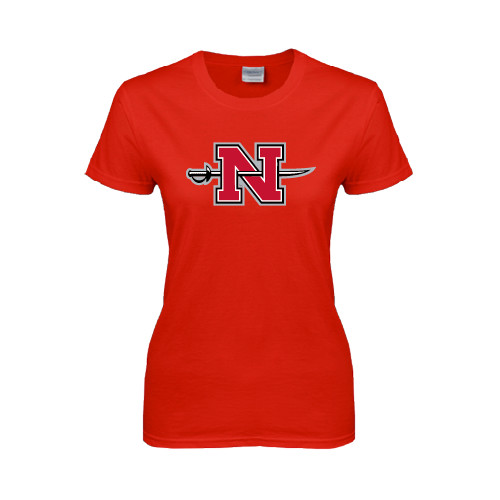  Womens Short Sleeve Red Tee - Official Logo