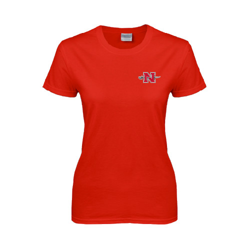  Womens Short Sleeve Red Tee - Official Logo