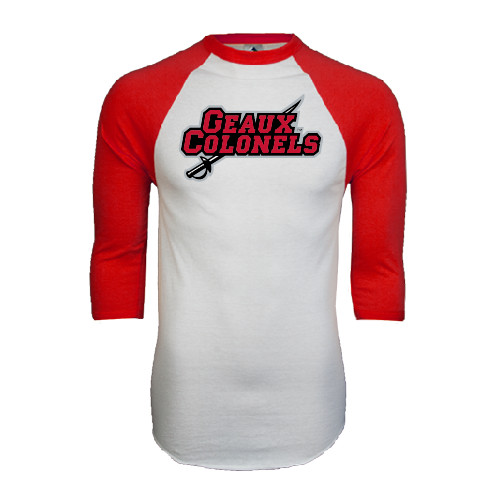 Main Image for  White/Red Raglan Baseball T Shirt