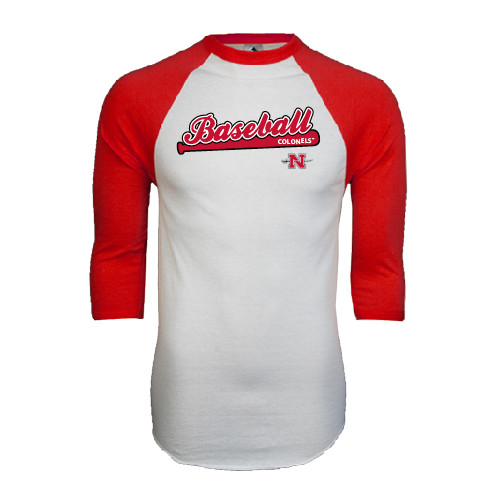Main Image for  White/Red Raglan Baseball T Shirt