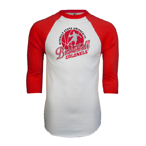 Main Image for  White/Red Raglan Baseball T Shirt