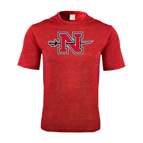  Red Heather Performance Contender Tee - Official Logo