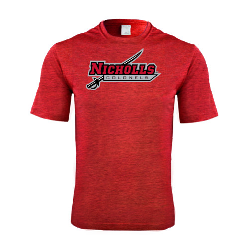  Red Heather Performance Contender Tee - Nicholls Colonels-Sword