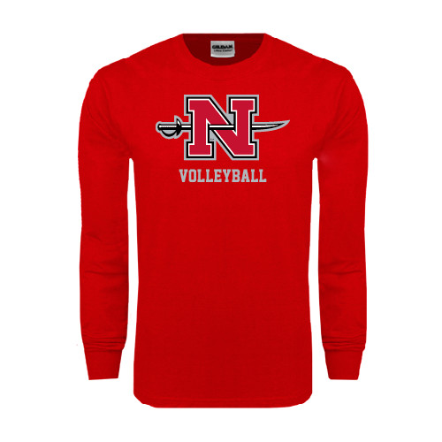  Red Long Sleeve T Shirt - Volleyball