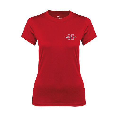  Womens Red Performance Tee - Official Logo
