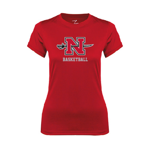  Womens Red Performance Tee - Basketball