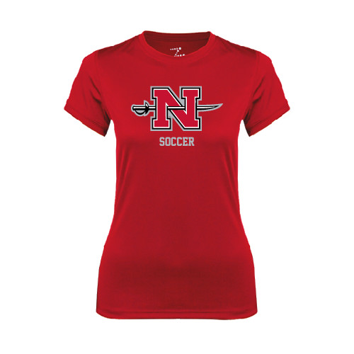  Womens Red Performance Tee - Soccer