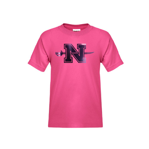  Youth Hot Pink T Shirt - Official Logo