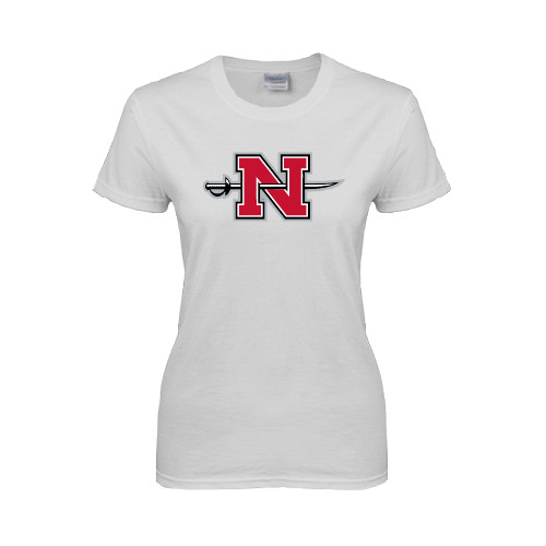  Womens White Short Sleeve Tee - Official Logo