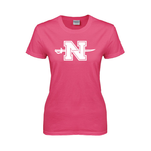  Womens Hot Pink Short Sleeve Tee - Official Logo