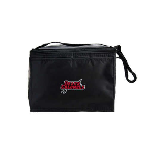  Six Pack Black Cooler - Geaux Colonels-Sword
