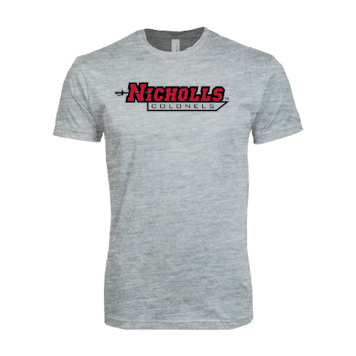  Next Level Heather Grey SoftStyle T Shirt - Nicholls Colonels