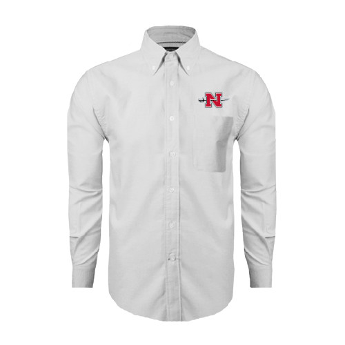  White Oxford Long Sleeve Shirt - Official Logo