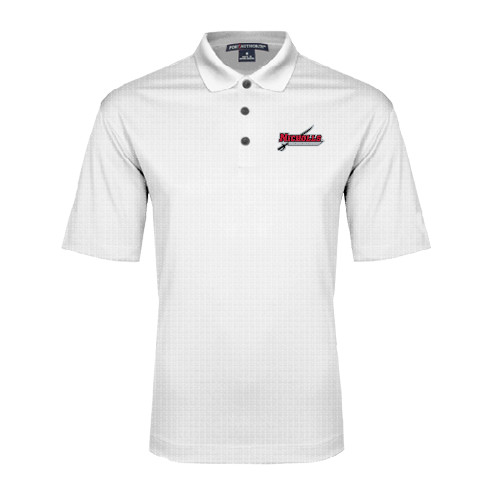  White Performance Fine Jacquard Polo - Nicholls Colonels-Sword