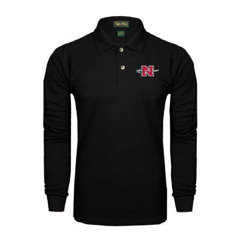  Black Long Sleeve Polo - Official Logo