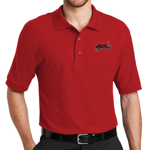  Red Silk Touch Polo - Geaux Colonels-Sword