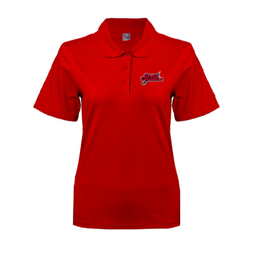  Womens Silk Touch Red Pique Polo - Geaux Colonels-Sword