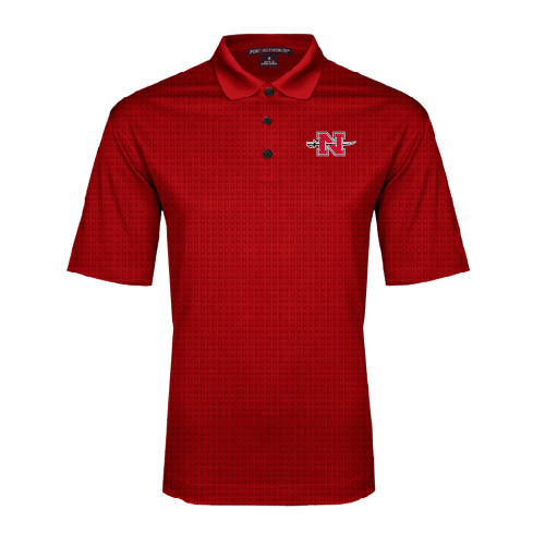  Red Performance Fine Jacquard Polo - Official Logo