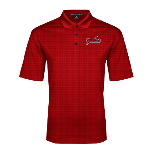  Red Performance Fine Jacquard Polo - Nicholls Colonels-Sword