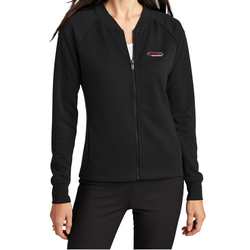  Mercer+Mettle Womens Deep Black Full Zip Jacket - Nicholls Colonels