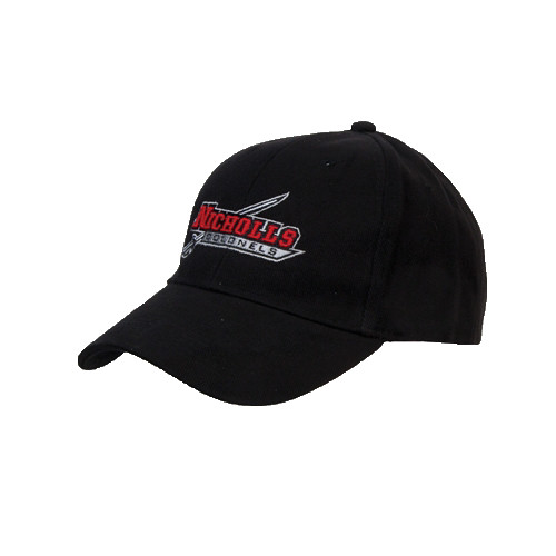  Black Structured Adjustable Pro Style Hat - Nicholls Colonels-Sword