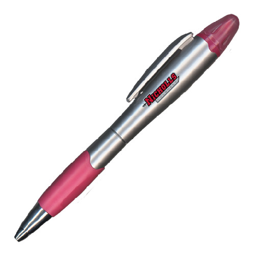  Silver/Pink Blossom Pen/Highlighter - Nicholls Colonels