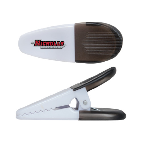  White Crocodile Clip/Magnet - Nicholls Colonels
