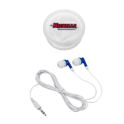  Ear Buds in White Case - Nicholls Colonels