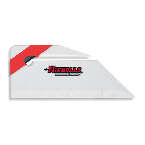  Angled Red Stripe Letter Opener - Nicholls Colonels